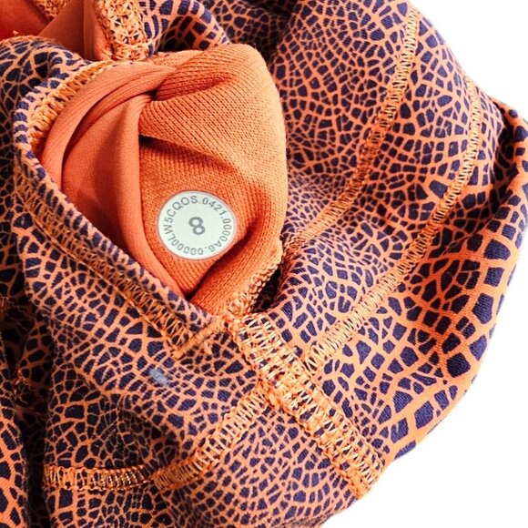 Lululemon Wunder Train High-Rise Tight 25" Crackle Glaze Vintage Orange, Size 8 - Picture 7 of 10